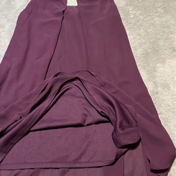 Plus Size Women’s Plum Purple W/ Rhinestone Detailed Dress - Picture 3 of 7